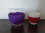 2x Bodum pavina glas/kop/mok siliconen rand dubbelwandig, Ophalen of Verzenden, Overige stijlen, Kop(pen) en/of Schotel(s), Glas