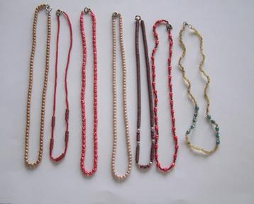 7 mooie vintage kralen snoer ketting kettingen beschikbaar voor biedingen