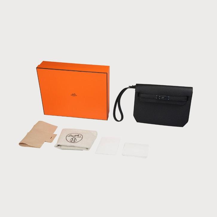 Hermès Kelly Depeche 25 So Black, Sieraden, Tassen en Uiterlijk, Tassen | Schoudertassen, Nieuw, Overige merken, Zwart, Leer, Ophalen of Verzenden