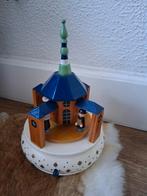 Houten Speeldoos met Kerkje, Diversen, Kerst, Ophalen of Verzenden, Gebruikt