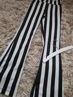 Coolcat Flared Strechie Broek Zwart/Wit 110 116, Broek, Coolcat, Zo goed als nieuw, Verzenden