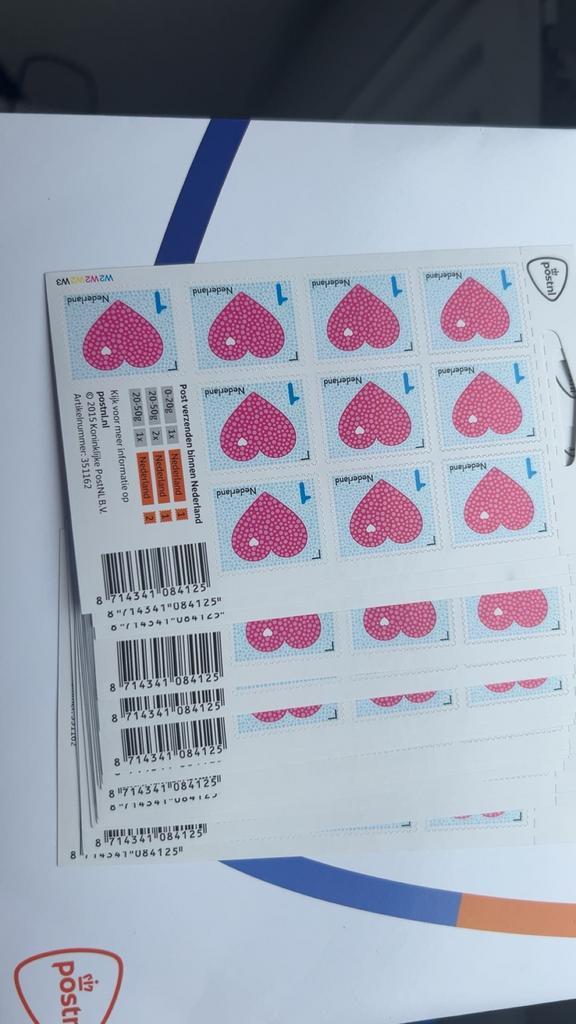 Postzegels waarde 1, Postzegels en Munten, Postzegels | Nederland, Postfris, Na 1940, Ophalen of Verzenden