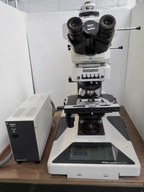 Nikon Microphot-FXA Microscope  DIC en polarisatie, Audio, Tv en Foto, Optische apparatuur | Microscopen, Zo goed als nieuw, Biologische microscoop