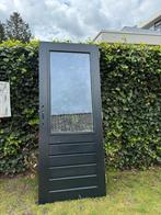 Hardhouten buitendeur donkergroen, Doe-het-zelf en Verbouw, Deuren en Horren, Ophalen, Gebruikt, 80 tot 100 cm, 200 tot 215 cm