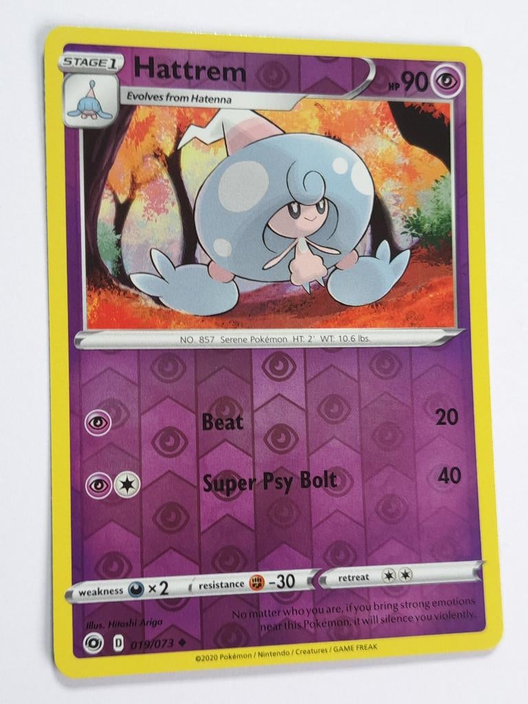 Pokémon - Champions Path - Hattrem - 019/073 - Reverse Holo, Verzenden, Zo goed als nieuw, Losse kaart, Foil