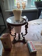 Antieke Scheerset met Scheerkwast, Zeepbakje en Scheermes, Antiek en Kunst, Ophalen of Verzenden