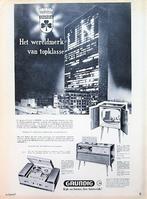 3 vintage advertenties reclames Grundig 1955-59 TV radio, Verzamelen, Elektronische Apparatuur, Audio en Video, Ophalen
