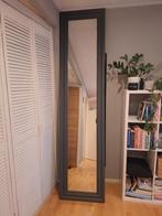 Grote spiegel met blauwe houten lijst, Huis en Inrichting, Woonaccessoires | Spiegels, Ophalen, Gebruikt, 200 cm of meer, Rechthoekig