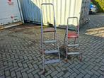 2 goede nette  alluminium huishoud trappen, Doe-het-zelf en Verbouw, Ladders en Trappen, Ophalen, Gebruikt, Minder dan 2 meter