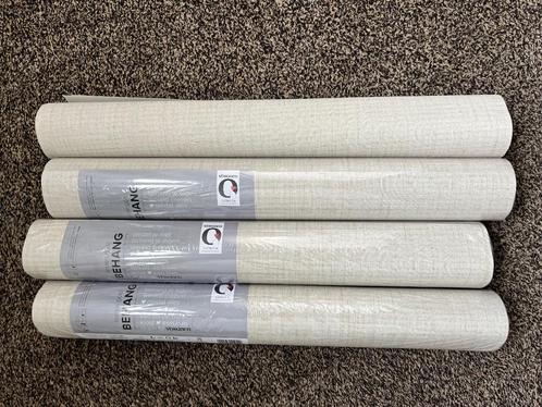 Meerdere rollen vliesbehang Linnen gold VT won n, Huis en Inrichting, Stoffering | Behang, Wit, Beige, 10 tot 25 m², Ophalen of Verzenden