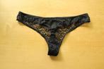 NIEUWE zwarte doorschijnende string panterprint maat L/XL, New Look, Verzenden, Zwart, String