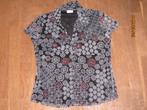 Biaggini zwarte blouse met all-over print maat 42, Biaggini, Zwart, Maat 42/44 (L), Ophalen of Verzenden