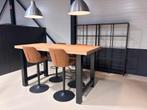 Eikenhouten bar sta tafel. 200x100x110 stalen frame. Stevig., Ophalen, Zo goed als nieuw, Zwaag, Info@oemhondaparts.nl