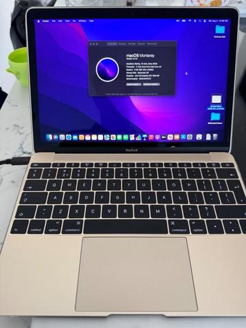 MacBook 12 inch (A1543, 2016) m3/8GB RAM - met hoes en oplad beschikbaar voor biedingen
