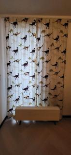 Gordijnen kinderkamer dino's halfverduisterend met lamp, Ophalen of Verzenden, 200 cm of meer, 200 cm of meer