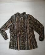 Blouse met print, maar 42., Ophalen of Verzenden, Gedragen, Maat 42/44 (L), Beige