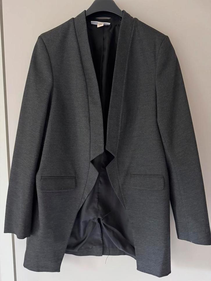 Exclusieve snit Blazer M Antraciet Tijdloos, Kleding | Dames, Jasjes, Kostuums en Pakken, Zo goed als nieuw, Maat 38/40 (M), Grijs
