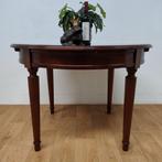 Vintage antieke ronde eettafel, eetkamertafel uitschuifbaar, Valkenswaard, Gebruikt, Info@flashbackfurniture.nl, Rond