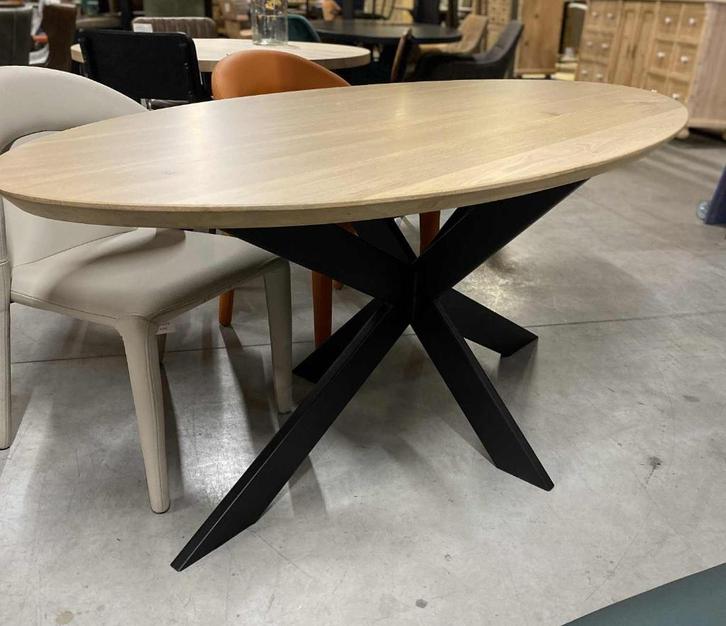 Ovale eettafel, Huis en Inrichting, Tafels | Eettafels, Nieuw, 50 tot 100 cm, 150 tot 200 cm, Vier personen, Ovaal, Eikenhout
