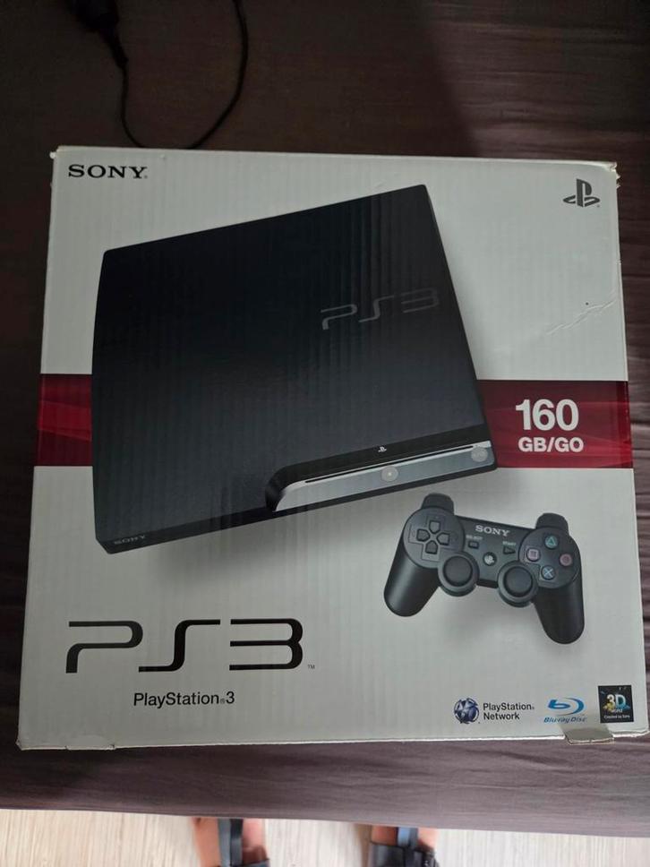 PlayStation 3 160GB met game, Spelcomputers en Games, Spelcomputers | Sony PlayStation 3, Gebruikt, Slim, 160 GB, Met 1 controller