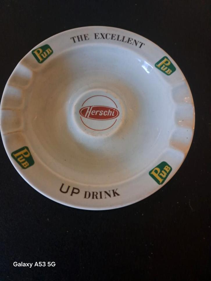 Vintage Herschi Pub Asbak - 175mm, Verzamelen, Rookartikelen, Aanstekers en Luciferdoosjes, Gebruikt, Asbak, Ophalen of Verzenden
