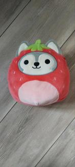 Squishmallow husky aardbei, Ophalen of Verzenden, Zo goed als nieuw, Hond