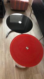 Bijzettafeltjes, design, glas/RVS, 45 tot 60 cm, Minder dan 55 cm, Gebruikt, Design