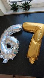 Folie ballon, nummer 6 en 7 (verjaardag), Versiering, Zo goed als nieuw, Ophalen, Verjaardag