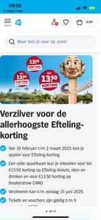 Efteling spaarzegels Albert Heijn, Eén persoon, Kortingskaart
