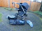 Bugaboo Donkey2 kinderwagen dubbel duo met reiswieg, Kinderen en Baby's, Kinderwagens en Combinaties, Ophalen, Verstelbare duwstang