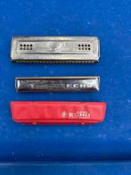 2 Mondharmonica's - M. Hohner Echo, Gebruikt, Overige typen, Ophalen of Verzenden, Met koffer of doosje