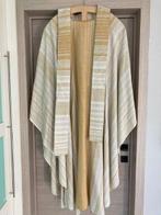 Witte kazuifel Slabbinck met stola in gouddraad, Antiek en Kunst, Ophalen of Verzenden