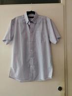 Gestreept overhemd korte mouwen M, Kleding | Heren, Overhemden, Blauw, Portonova, Zo goed als nieuw, Halswijdte 39/40 (M)