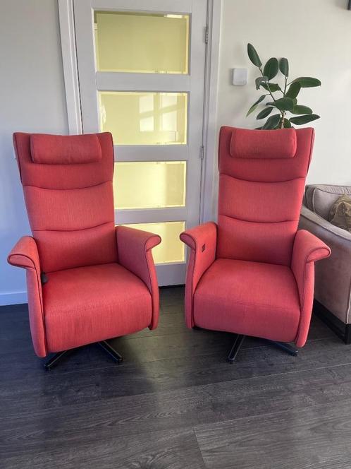 2 Prominent Frans Molenaar Relaxfauteuils Stof Op Accu L Xl, Huis en Inrichting, Fauteuils, Zo goed als nieuw, Stof, 50 tot 75 cm