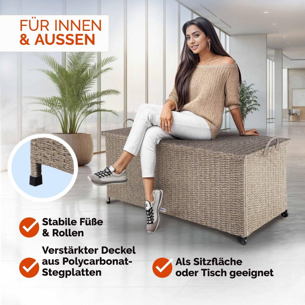 Opbergbox tuinkist + wielen 117x53x60cm 270L GRATIS BEZORGD, Verzenden, P. Venemakade 163c, 9605 PN Kiel-Windeweer, Nieuw, HODO Handelsonderneming