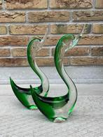 Murano Zwanen 2 stuks in perfecte heldere staat, Ophalen