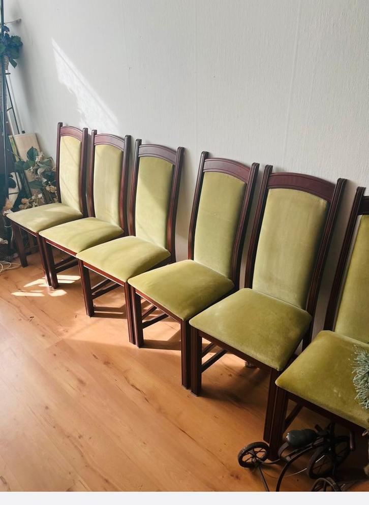 6 Antieke mooie mahonie stoelen, Antiek en Kunst, Antiek | Meubels | Tafels, Ophalen
