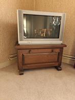 Houten TV-meubel met opbergruimte (dekenkist), Ophalen, Gebruikt, Eikenhout, 50 tot 100 cm