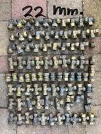 Koperen knelkoppelingen 22 en 15 mm., Doe-het-zelf en Verbouw, Buizen en Afvoer, Ophalen, Overige materialen, Gebruikt, Overige typen