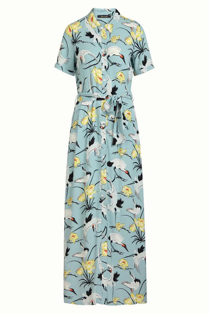 King Louie Rosie Maxi Jurk - Maat M, Kleding | Dames, Jurken, Zo goed als nieuw, Maat 38/40 (M), Blauw, Onder de knie, Ophalen of Verzenden