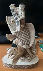 Chinees been snijwerk - Visser op karper, Ophalen of Verzenden