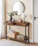Industriële Consoletafel – 2 Lades Vintage Hout/Zwart, Verzenden