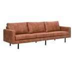 Bank 4-zits 280 cm bruin Leen Bakker Collin cognac, Huis en Inrichting, Ophalen, Zo goed als nieuw, 75 tot 100 cm, Tweepersoons