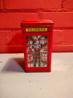 Spaarpot Engelse telefooncel., Ophalen of Verzenden, Gebruikt, Metaal of Blik, Object of Gebouw