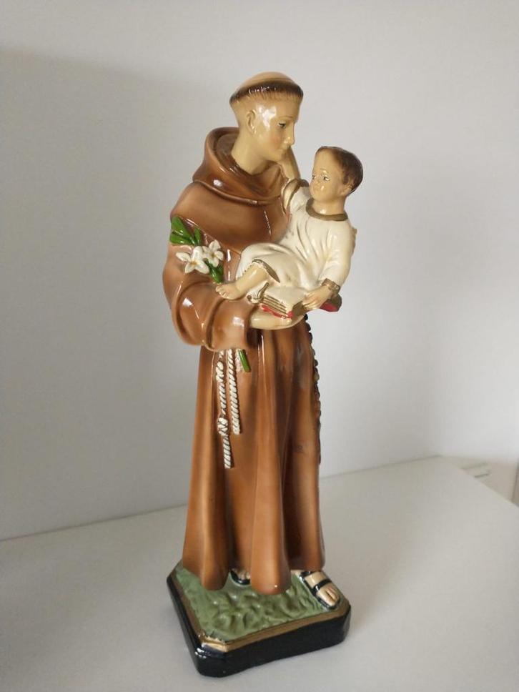 Beeld Heilige Antonius van Padua 41 cm, Antiek en Kunst, Antiek | Religie, Ophalen of Verzenden