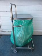 RVS afvalzakhouder, Huis en Inrichting, Woonaccessoires | Prullenbakken, Ophalen, Gebruikt, Met pedaal, -