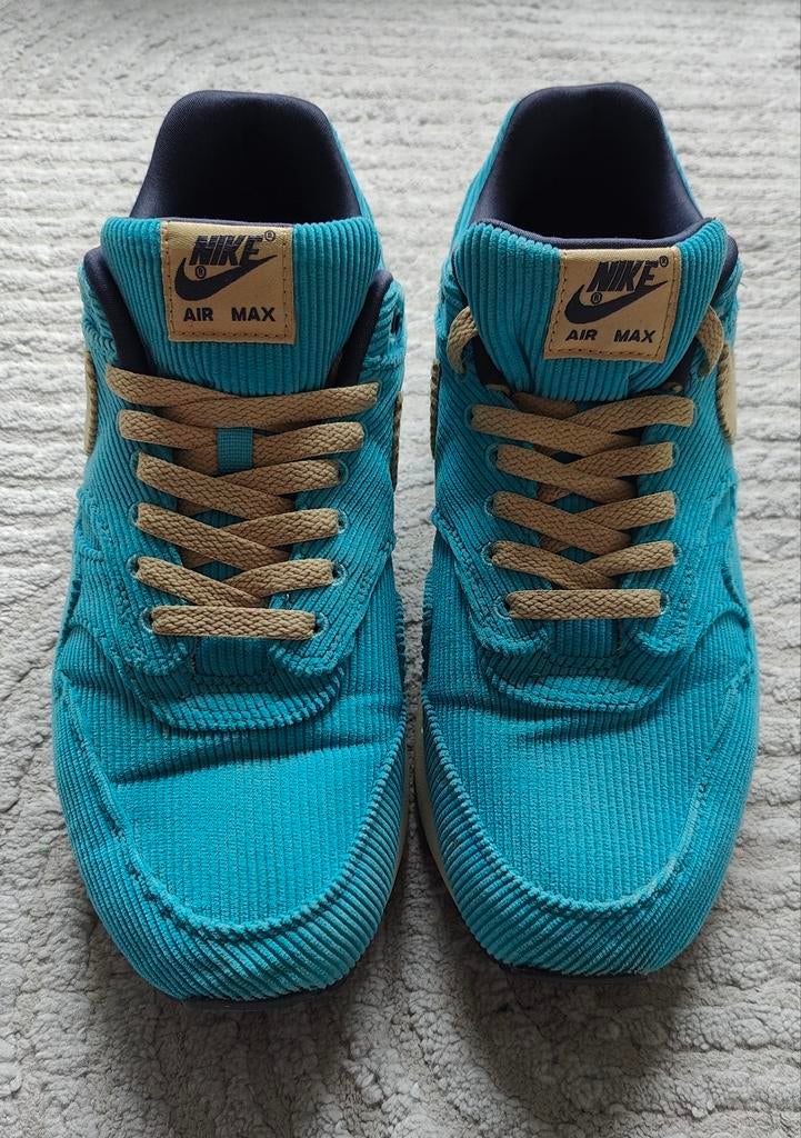Air Max 1 Corduroy – “Baltic Blue" US 10 / EU 45 / 29 CM, Ophalen of Verzenden, Zo goed als nieuw