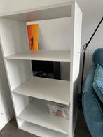 Witte Kast met Planken en Lade, Ophalen, Kunststof, Gebruikt, 100 tot 150 cm