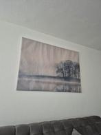 Grote wanddecoratie – mist / bomen landschap – grijs (IKEA), 125 cm of meer, Ophalen of Verzenden, Zo goed als nieuw, Schilderij