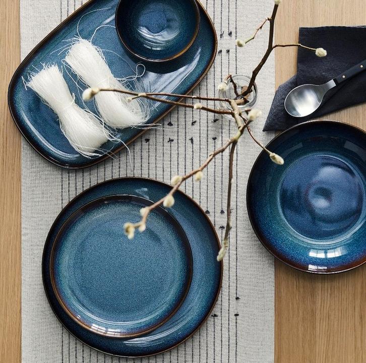 Ikea Gladelig blauw, Huis en Inrichting, Keuken | Servies, Zo goed als nieuw, Bord(en), Overige stijlen, Ophalen